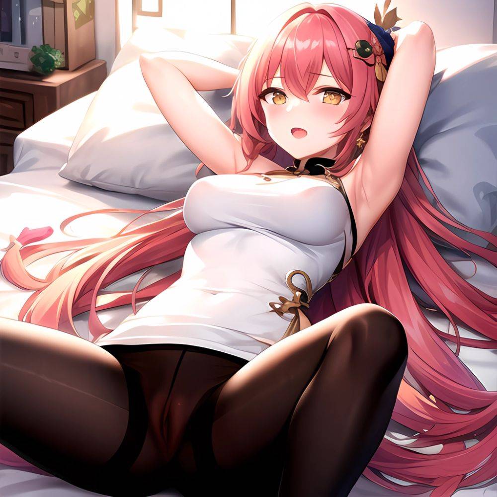 Fu Xuan Honkai Star Rail 1girl Anus Bare Shoulders Blush Forehead Jewel Hair Ornament Hair Stick Long Hair Looking At, 2366257746 - AI Hentai - #main