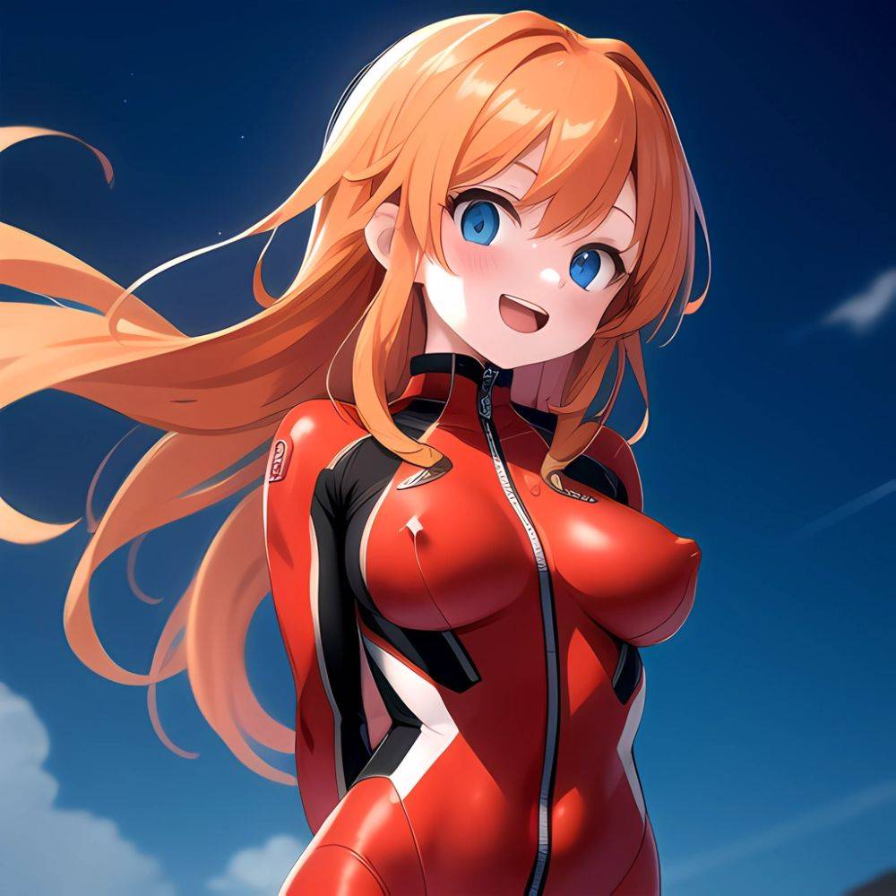 Souryuu Asuka Langley 1girl Blue Eyes Bodysuit Breasts Large Breasts Long Hair Looking At Viewer Open Mouth Orange Hair Plugsuit, 1773154696 - AI Hentai - #main