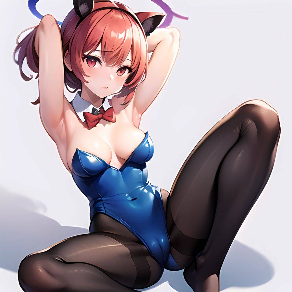 1girl Solo Animal Ears Armpits Black Hair Black Pantyhose Blue Archive Bow Bowtie Cat Ears Colored Inner Hair Coma Light825, 1514988324 - AI Hentai - #main