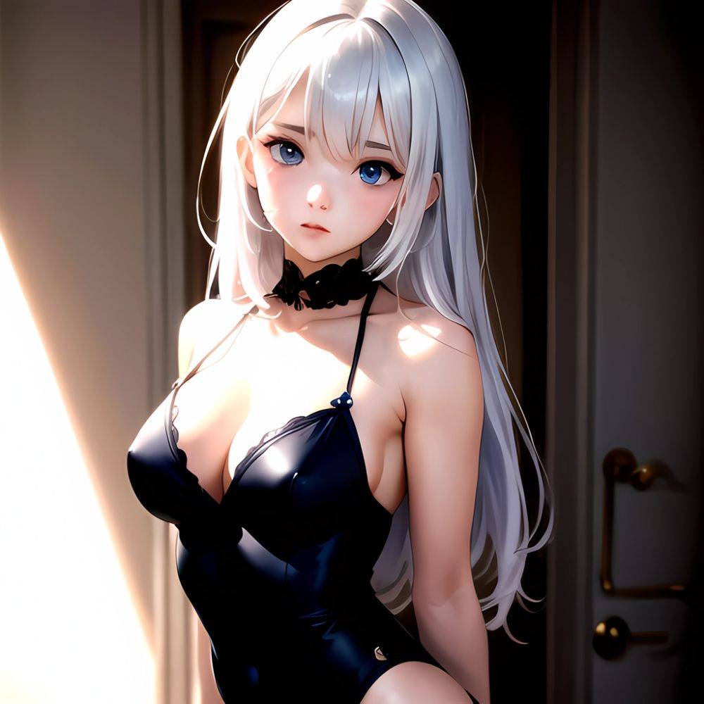 1girl Sexy Blue Eyes Arms Behind Back Facing The Camera Looking At The Camera, 3473192653 - AI Hentai - #main