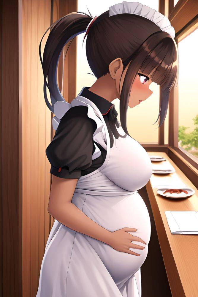 Anime Pregnant Small Tits 40s Age Orgasm Face Brunette Ponytail Hair Style Dark Skin Warm Anime Restaurant Side View Bathing Maid 3664037033539440914 - AI Hentai - #main