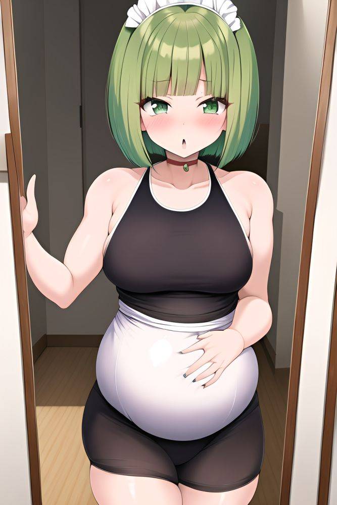 Anime Pregnant Small Tits 80s Age Shocked Face Green Hair Bobcut Hair Style Light Skin Mirror Selfie Gym Side View Working Out Maid 3664531811614546339 - AI Hentai - #main