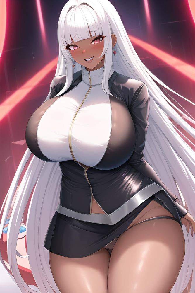 Anime Busty Huge Boobs 60s Age Laughing Face White Hair Straight Hair Style Dark Skin Cyberpunk Wedding Close Up View Cumshot Mini Skirt 3665127094649133777 - AI Hentai - #main