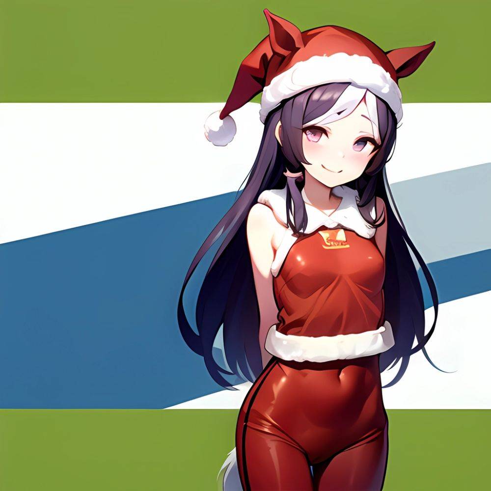 Mejiro Dober Umamusume 1girl Bell Blush Bow Christmas Ears Through Headwear Fur Trimmed Headwear Fur Trim Hat Hat Bow Horse, 774819250 - AIHentai - #main