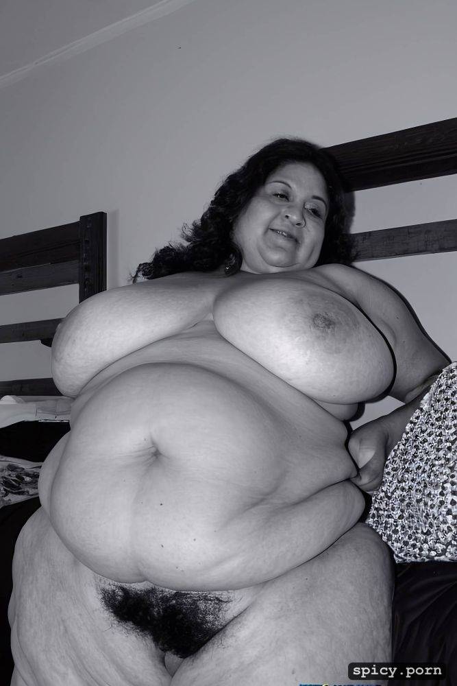 super saggy tits, ssbbw latina granny, massive pubic hair, big round nipples - #main