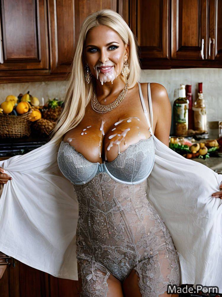 Slutty bracelet tanned skin looking at viewer topless french braid natural tits AI porn - #main