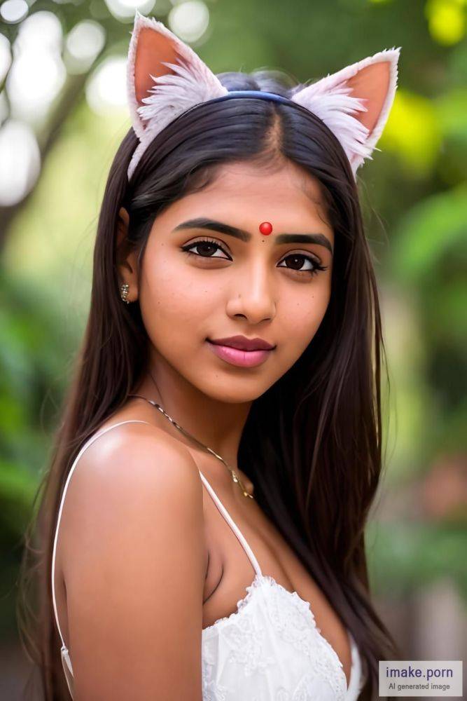 indian girl with cat ears - #main