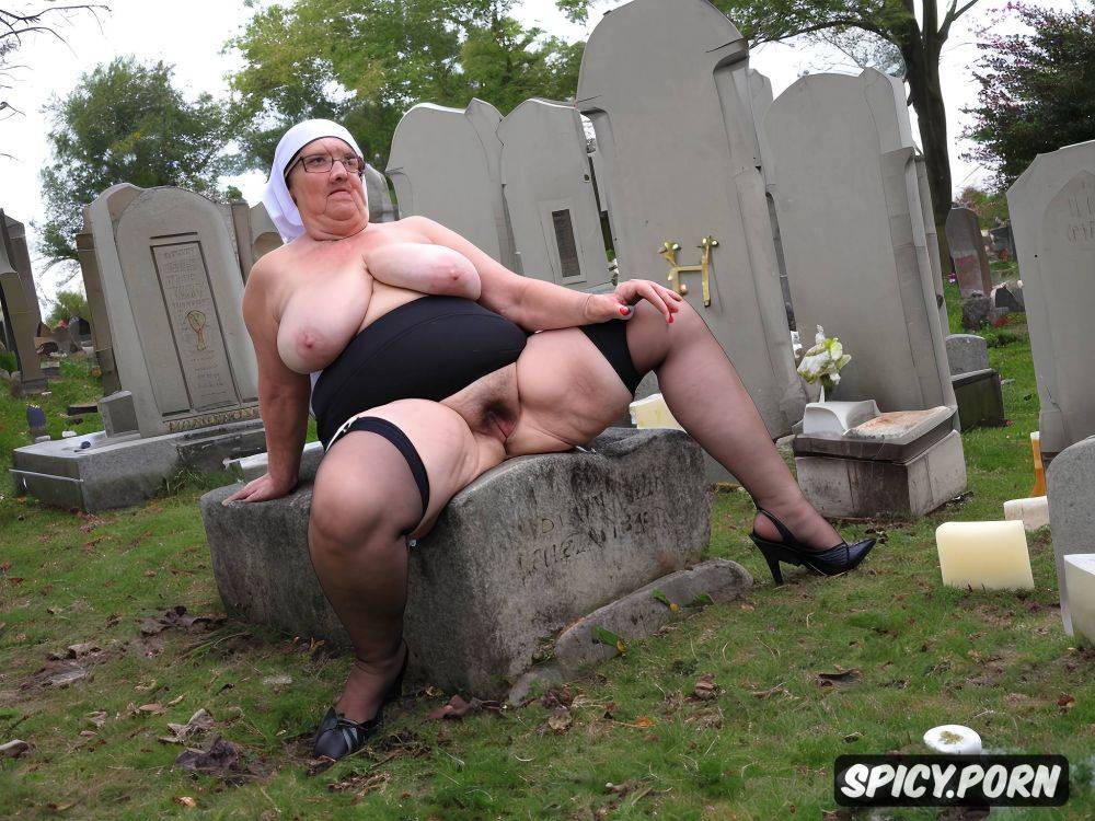 grave with headstone in a cemetery macromastia, insane, pussy gape - #main