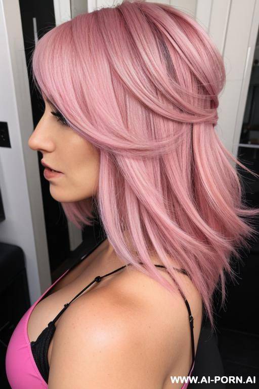 hair is pink - #main