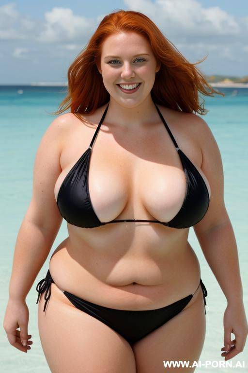 a big-bodied woman wearing a bikini - #main