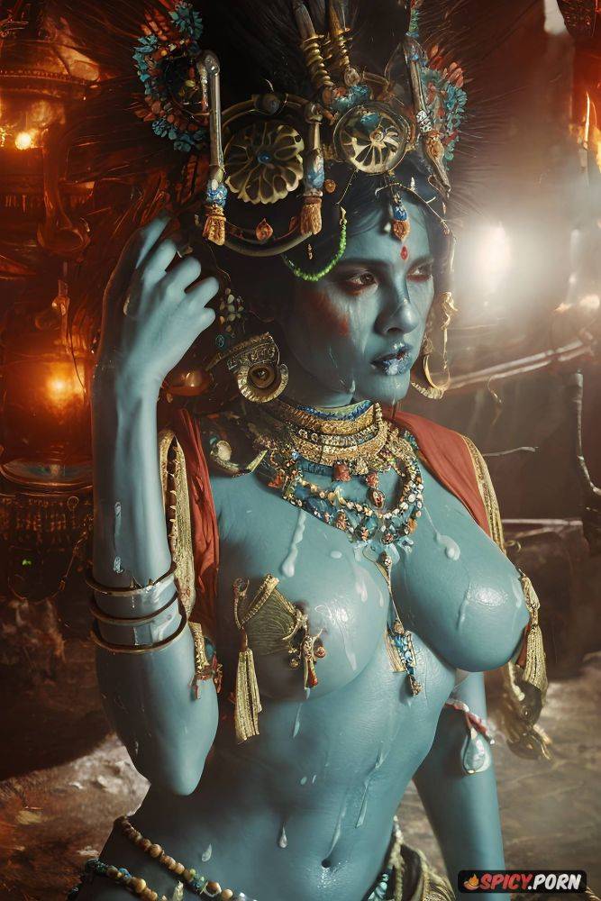 fucking on all fours holes, huge tits, hindu female god, wearing traditional hindu clothes - #main