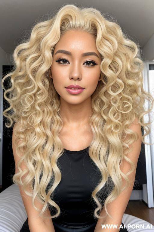 fluffy thick full-bodied voluminous bouncy classic curly platinum blonde hair, japanese, skin, giant soft blonde curls, big delicious fluffy curly blonde hair, big sexy curly hair, big curly hair, big hair - #main