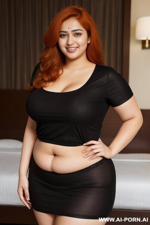 indian poto couples, a handsome man wearing a t-shirt, and a beautiful mom mom, busty, plump and voluptuous naked, hotel background. - #main