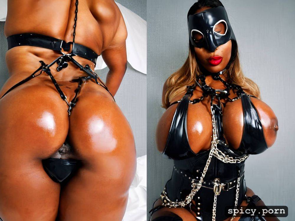 gorgeous fat, ultra detailed, oiled ultrahorny muscular nigerian goth woman - #main