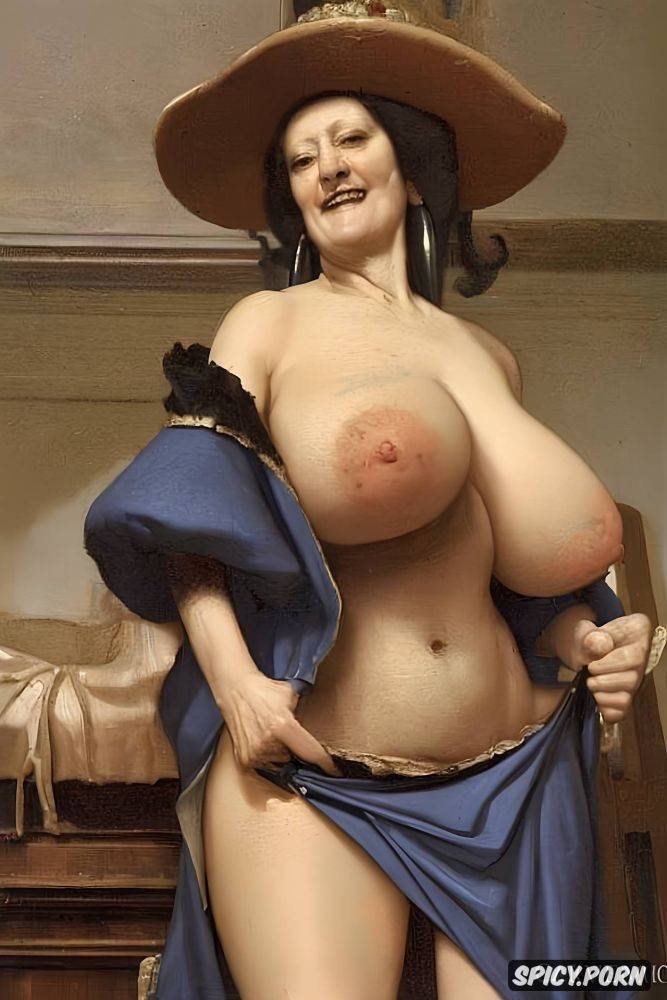 giant and perfectly round areolas very big fat tits, victorian style - #main