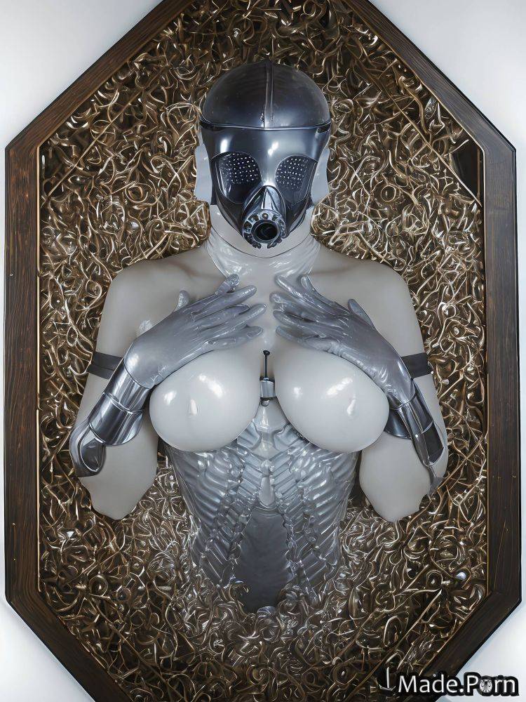 Chainmail slutty pussy fucking aluminum laboratory silver metal AI porn - #main