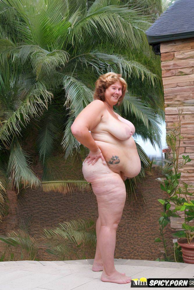 big fat pussy1 2, cellulite, an old fat english milf standing naked with obese belly - #main