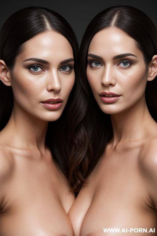 identical twins, identical h, naked, ((realistic face)) - #main
