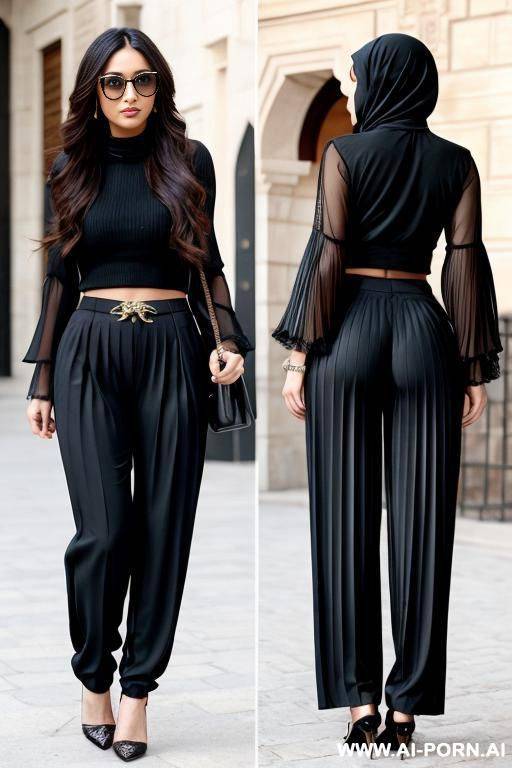 arabic, pleated pants, - #main