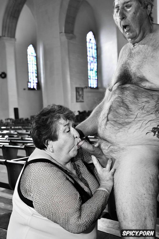 prayer, blowjob, old very fat lady cook sucking long dick, skin detail - #main
