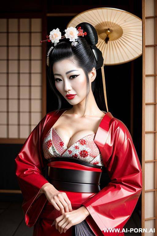 japanese geisha in traditional latex dress - #main