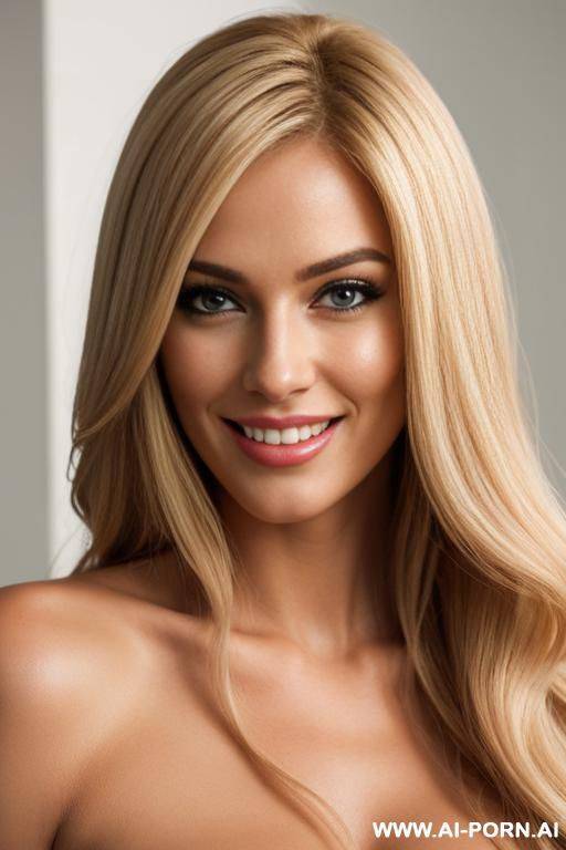 ultra realistic beautiful seductive face, blonde, smiling - #main