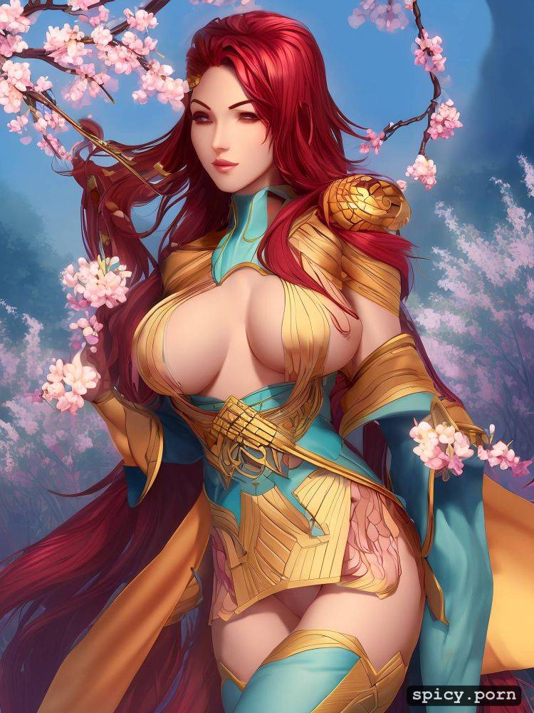 highres, masterpiece, woman cgsociety, vibrant, a close up of a woman in a costume - #main