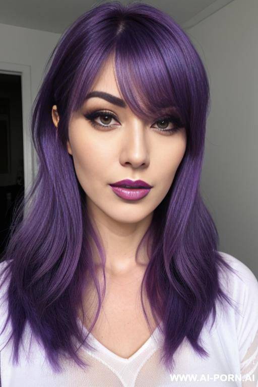 purple hair, super face - #main