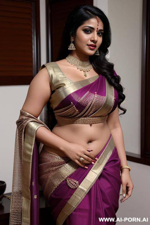 curvy indian wife in saree banged by two men - #main