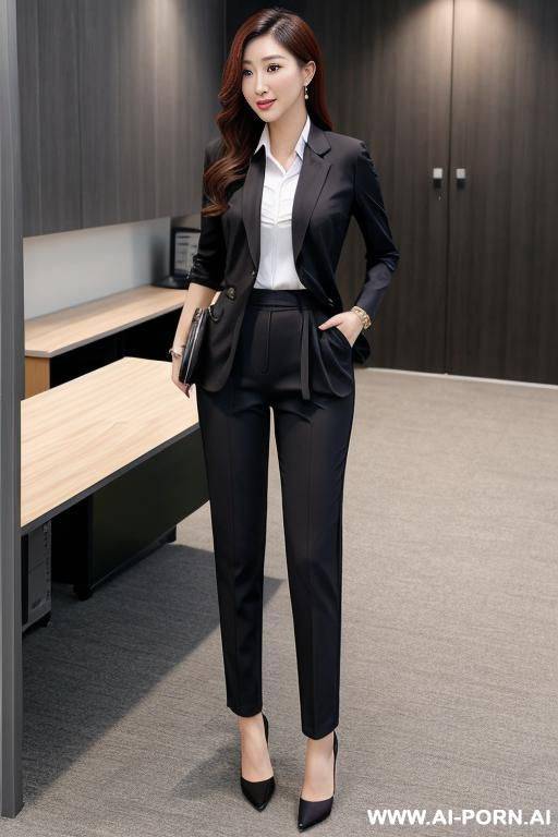 office pleated pants - #main