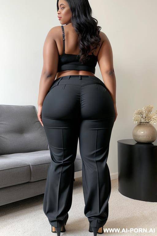 women élégante, curvy, ((very big ass)) pleated pants - #main
