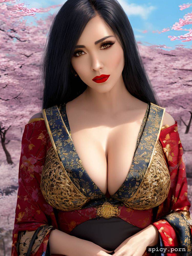 highres, masterpiece, woman cgsociety, vibrant colors, a close up of a woman in a costume - #main