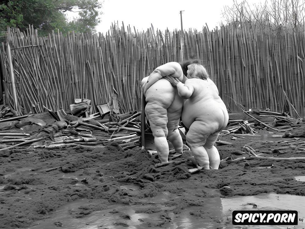 massive ass, wide hips, naked obese bbw granny, saggy boobs - #main