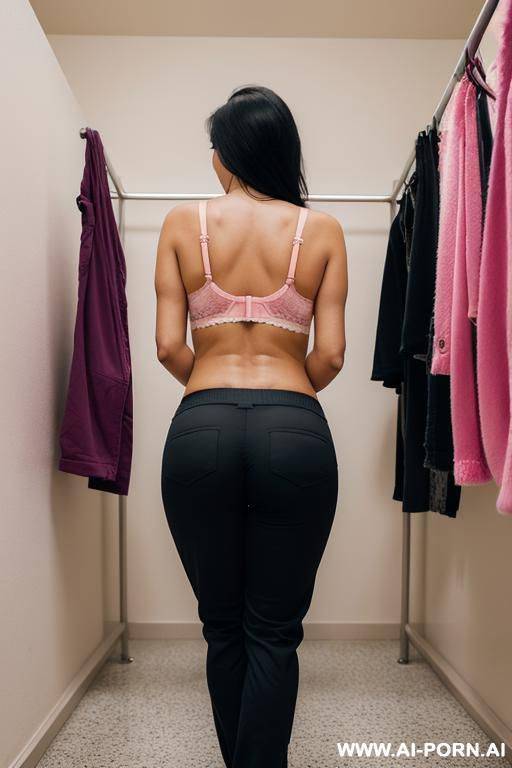 1 old woman change her pants in changing room, shes have sexy panties, shes show behind - #main
