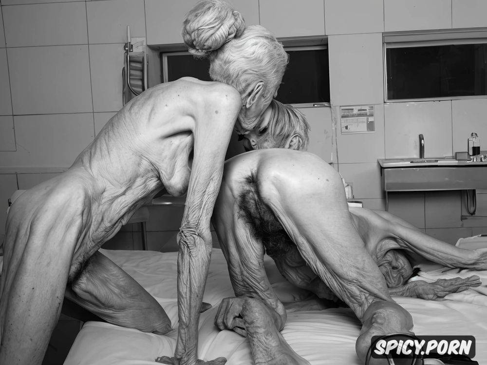 hospital bed, spreading hairy pussy, two man, anal gape, wrinkled - #main