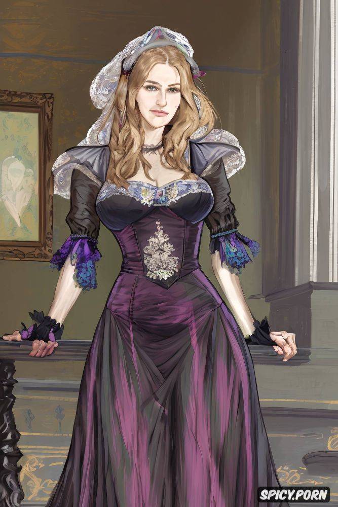julia roberts, black tulle sleeves, 19th century cute 25 yo grand duchess - #main