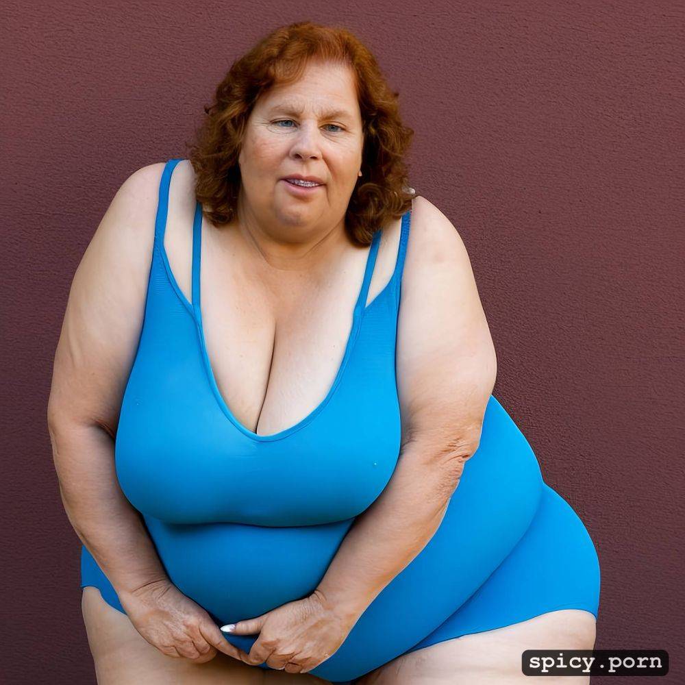 realistic, full body, fat pussy, obese lady 75 year old, full nude - #main