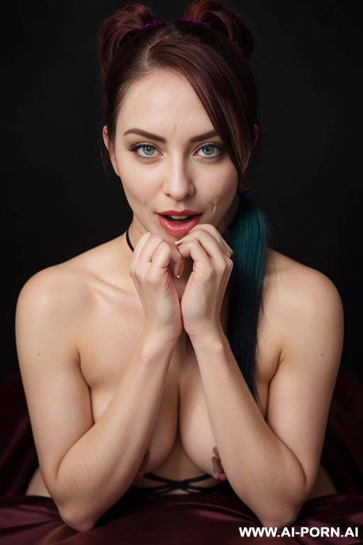 realistic photo. porno model. real light, real shws, back view. 18 years old. black hair. perfect ass. gy style. latina. bent over. naked. pussy visible. anus visible. room, black and red interior. - #main