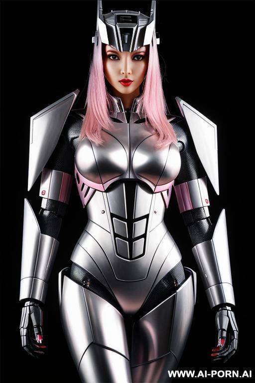 robot (((transformer))) android stripper pink silver metal skin - #main