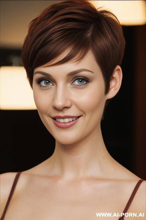 young female, red brown short hair - #main