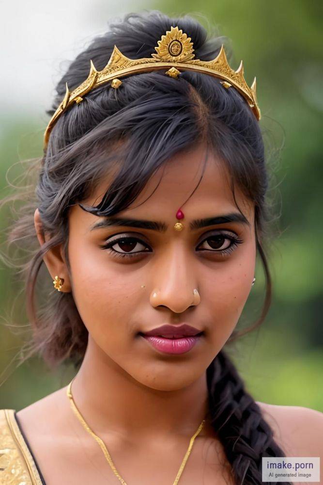indian girl megha akash devil horns and crown in head - #main