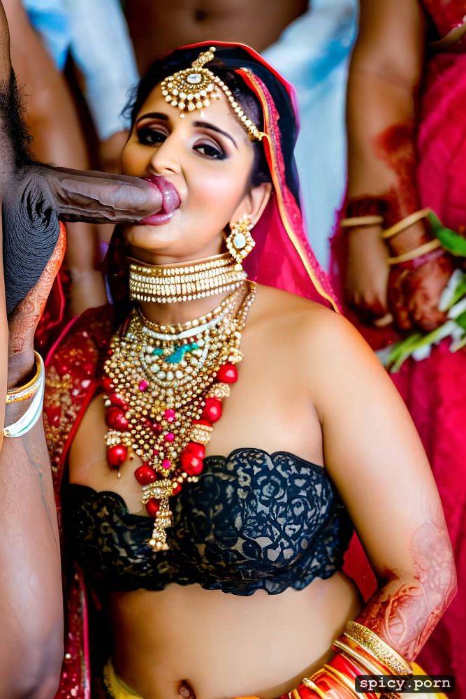 standing sania mirza bride in public takes a huge black dick in the mouth and giving blowjob - #main