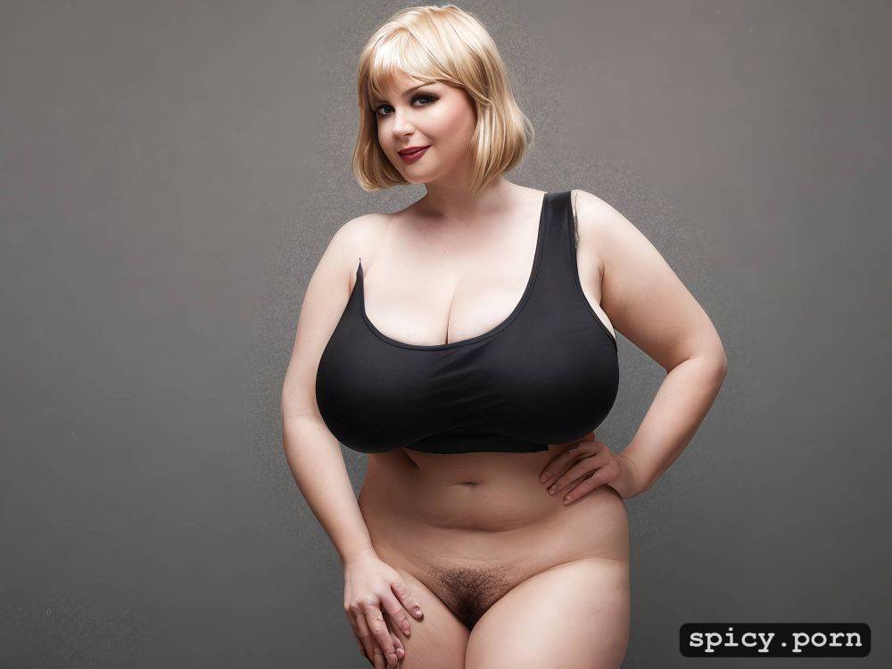 standing, european woman, standing up, full frontal, short hair - #main