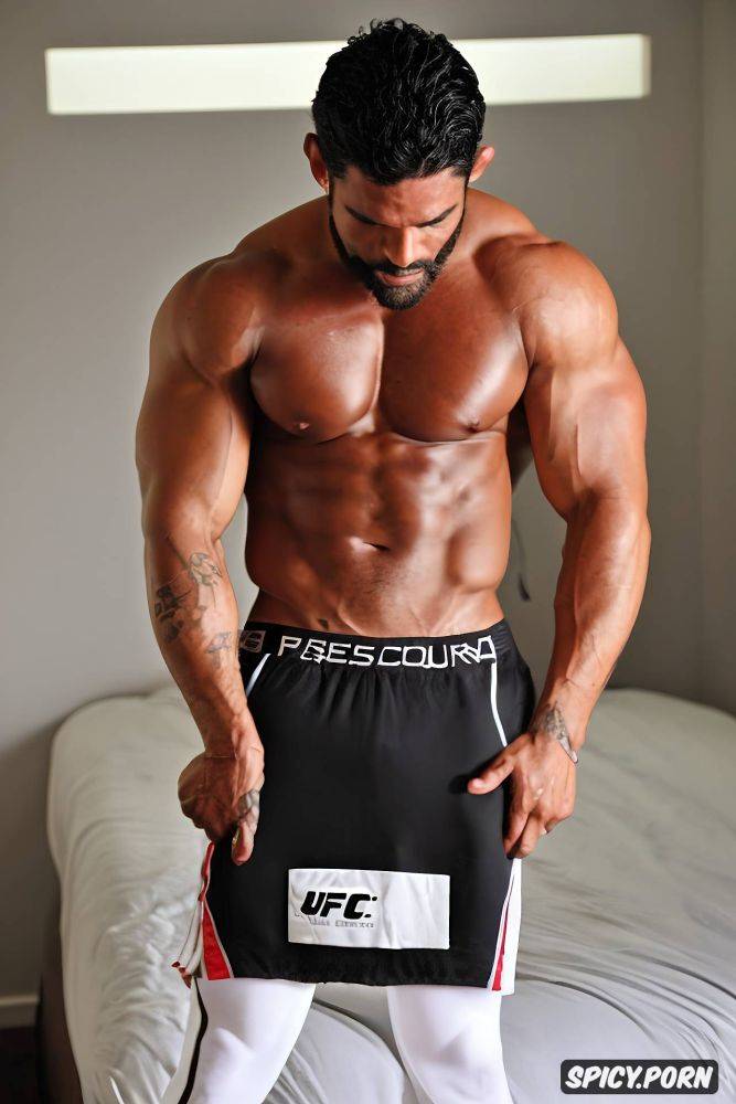 2 hombres mexicanos guapos deportistas peleadores ufc musculosos penes muy grandes erectos morenos brasos gruesos musculos muy definidos biceps grandes pectorales grandes 6 pack tatuado photo realista - #main