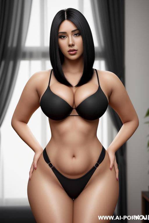 keep face, keep body, fully nude, full body shot from behind, big juicy ass, - #main