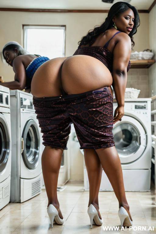 fat very old woman with extreme saggy gigantic breasts and huge bubble butt ass and really wide hips spreading legs, lingerie with leopard pattern, wearing big sized ear rings - #main