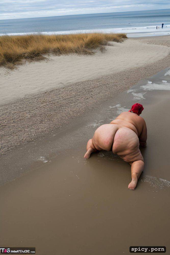 small breasts, an old fat hispanic naked woman with obese belly - #main