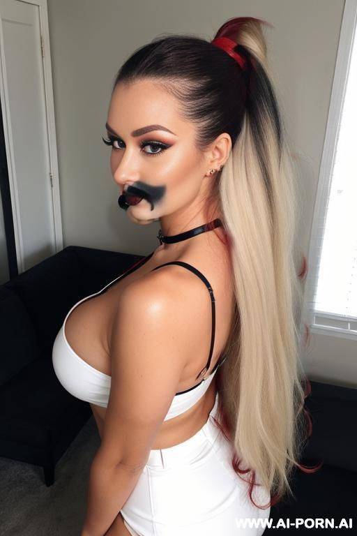 light blonde hair, black lipstick - #main