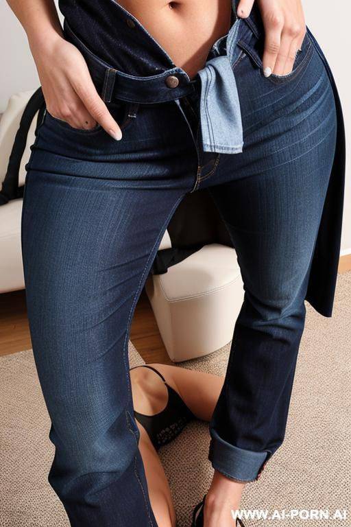femme policière brune aux yeux bleu avec un cul dans un jeans et une paire de seins enorme - #main