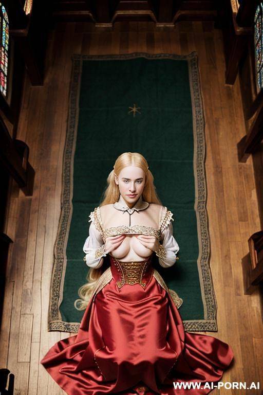 _photorealistic, ((topless red medieval outfit)), laying on the bed (((black woman))) - #main